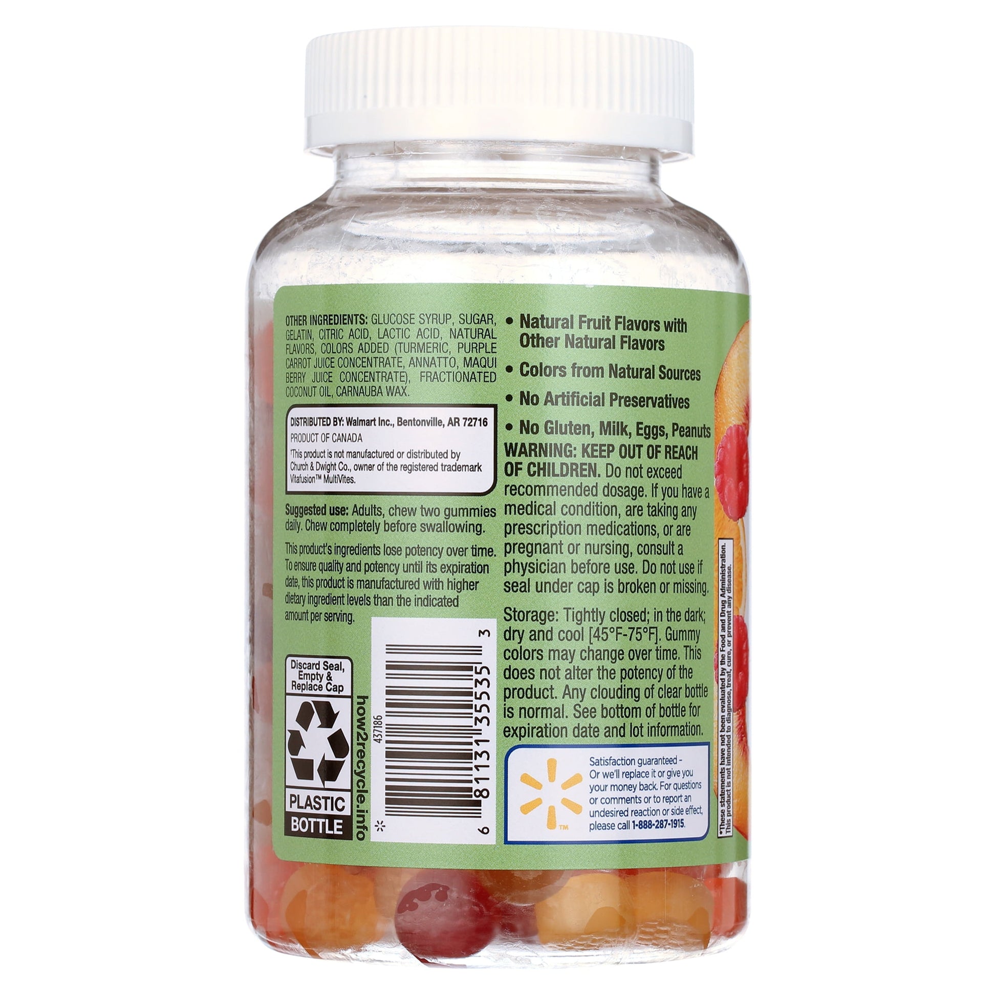 Multivitamin Gummies for Immune Support, Mixed Berry Orange and Peach, 150 Count