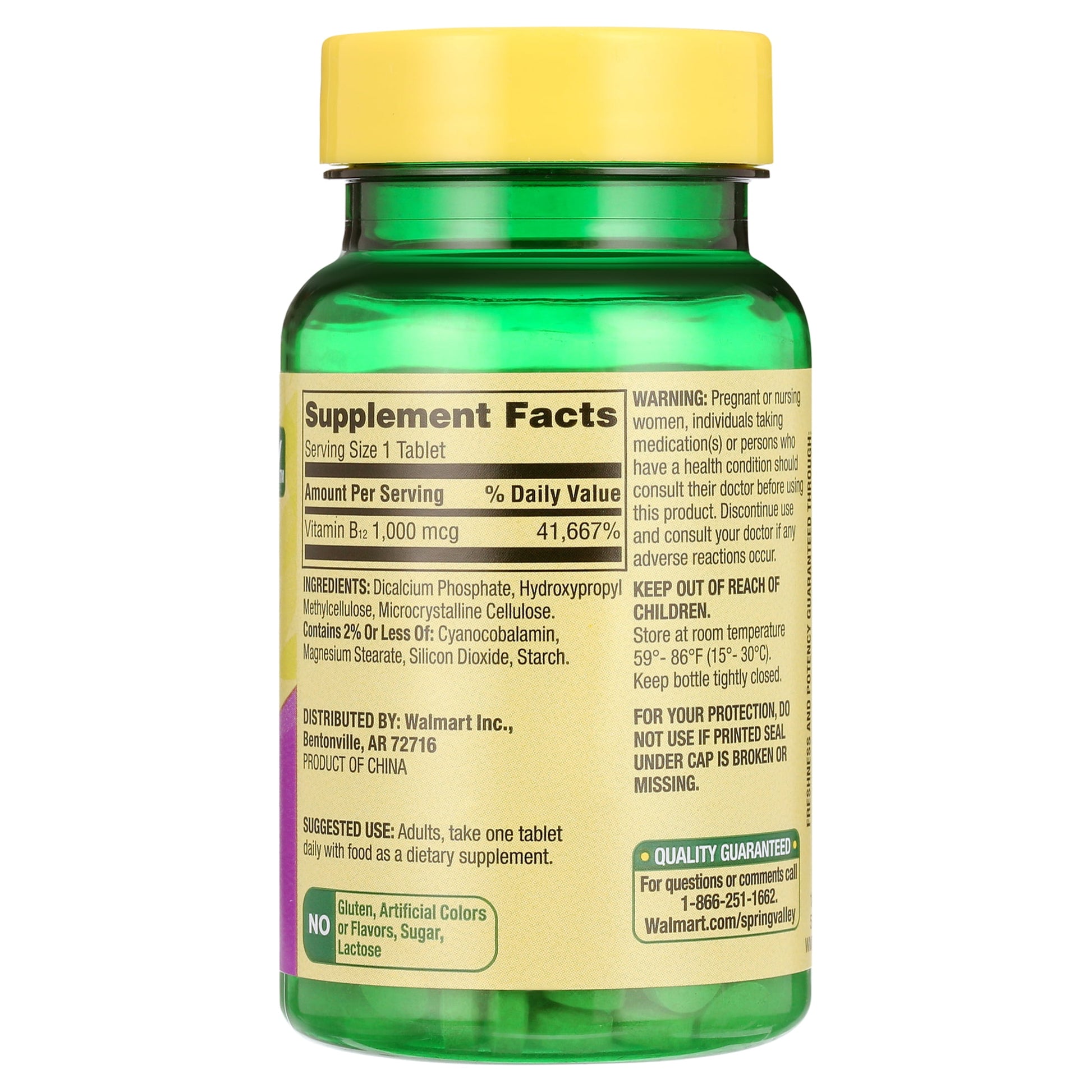 Timed-Release Vitamin B12 Tablets, 1,000 Mcg, 60 Count