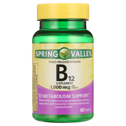 Timed-Release Vitamin B12 Tablets, 1,000 Mcg, 60 Count