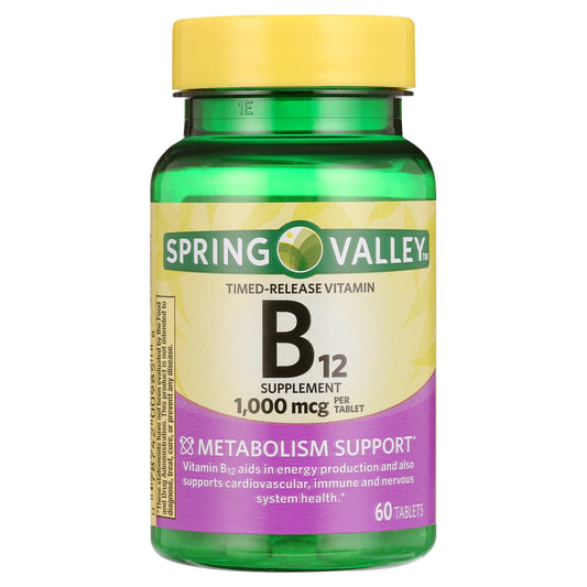 Timed-Release Vitamin B12 Tablets, 1,000 Mcg, 60 Count