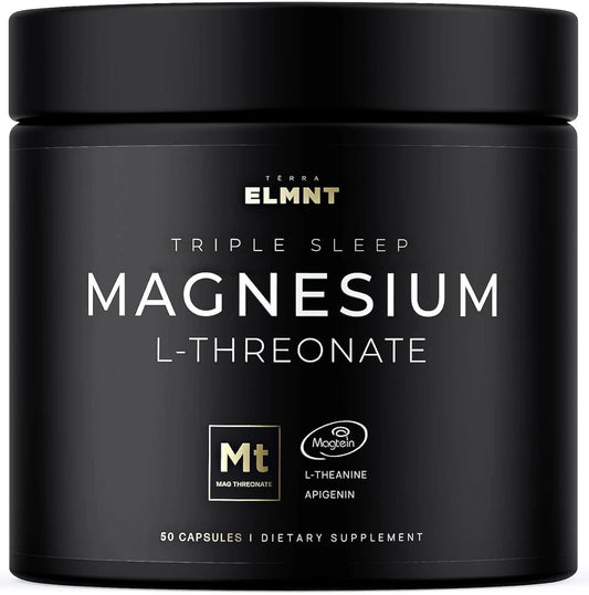 Triple Sleep Magnesium L Threonate Supplement W. L-Theanine & Magtein Magnesium Threonate, USA