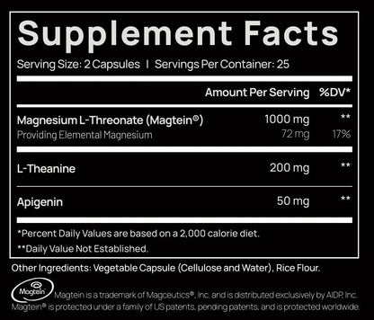 Triple Sleep Magnesium L Threonate Supplement W. L-Theanine & Magtein Magnesium Threonate, USA