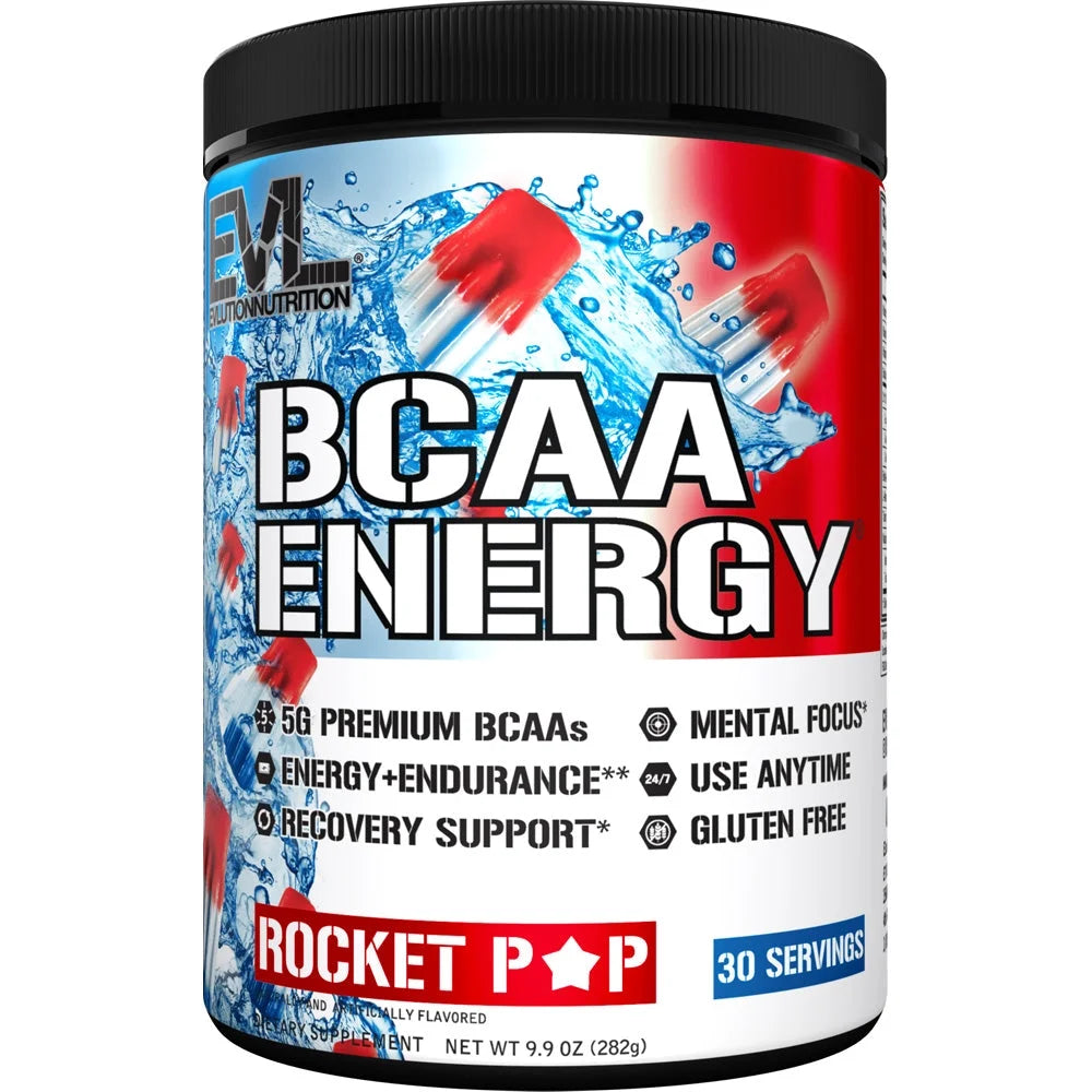 BCAA Energy Amino Acid Pre-Workout Powder - 30 Servings, Rocket Pop